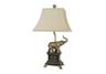 Elephant Table Lamp - Antique Gold