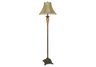 Floor Lamp with Beaded Shade - Antique Gold