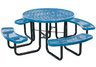 picnic table, round picnic table, expanded metal table