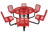 picnic table, round picnic table with chairs, commercial site furnishings