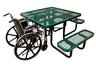 picnic table, square metal picnic table, commercial site furnishing