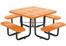 picnic table, perforated picnic table, commercial site furnishings