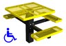 picnic table, commercial picnic table, single post table, single post picnic table, ADA picnic Table