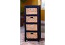 4 Tier Cabinet with 4 Baskets, Black