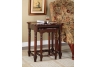 "Brown Cherry" 2-Pc. Nested Accent Tables toge.