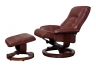 Douglas Leather Recliner & Ottoman