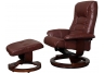 Douglas Leather Recliner & Ottoman