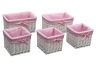 Classic White Baskets - Set of 5