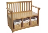 Mission Storage Bench with Baskets