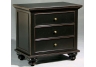 Black Three Drawer Nightstand