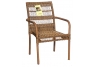 Wicker Square Back Dining Chair