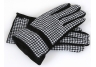 Ladies Black and White Houndstooth Gloves
