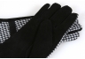 Ladies Black and White Houndstooth Gloves
