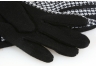 Ladies Black and White Houndstooth Gloves