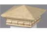 Limestone Pyramid Post Cap with Dentil Base