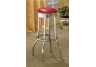 Red Chrome Plated Bar Stool