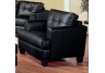 Black Samuel Contemporary Leather Chair