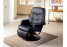 Black Swivel Recliner With Flared Arms