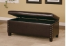 Brown Lewis Upholstered Storage Bench