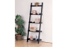 Casual Leaning Black Bookcase
