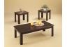Black 3 Piece Parquet Occasional Table Set