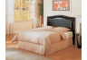 Brown Leather Queen Upholstered Headboard