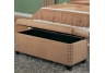Tan Lewis Upholstered Storage Bench