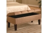 Tan Lewis Upholstered Storage Bench