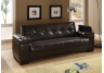 Faux Leather Convertible Sofa Sleeper