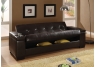 Faux Leather Convertible Sofa Sleeper