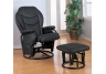 Black Glider Rocker With Ottoman