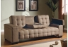 Tan Convertible Sofa Bed With Storage - 2