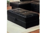 Black Rectangular Storage Ottoman