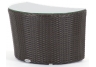 Moon Wicker End Table