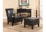 Dark Brown Bentwood Chair With Storage Ottoman