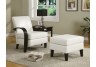 White Bentwood Chair With Storage Ottoman