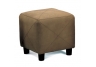 Mocha Microfiber Cube Ottoman