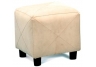 Taupe Microfiber Cube Ottoman