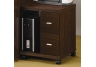 Brown Peel 2 Drawer Computer Stand