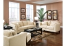 Cream Ottoman shown with Sofa, Loveseat, and Chair