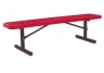 Commercial Park 6 Portable Bench w/o Back- Portable, Diamond, Red