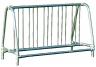 Commercial Park 5 Traditional Double Sided Bike Rack- Portable, Galvanized