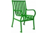 Commercial Park 2 Hamilton Chair w/ Arms- Surface Mount and/or Portable, Vertical Slats, Green