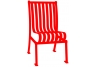 Commercial Park Hamilton Patio Chair (No Arms)- Surface Mount and/or Portable, Vertical Slats, Red