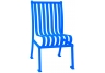 Commercial Park Hamilton Patio Chair (No Arms)- Surface Mount and/or Portable, Vertical Slats, Blue