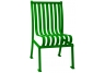 Commercial Park Hamilton Patio Chair (No Arms)- Surface Mount and/or Portable, Vertical Slats, Green