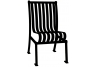 Commercial Park Hamilton Patio Chair (No Arms)- Surface Mount and/or Portable, Vertical Slats, Black