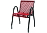 Commercial Park 18" Contour Food Court Chair- Portable, Diamond, Blue