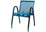 Commercial Park 18" Contour Food Court Chair- Portable, Diamond, Blue
