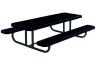Commercial Park 8 Preschool Rectangular Table- Portable, Diamond, Black